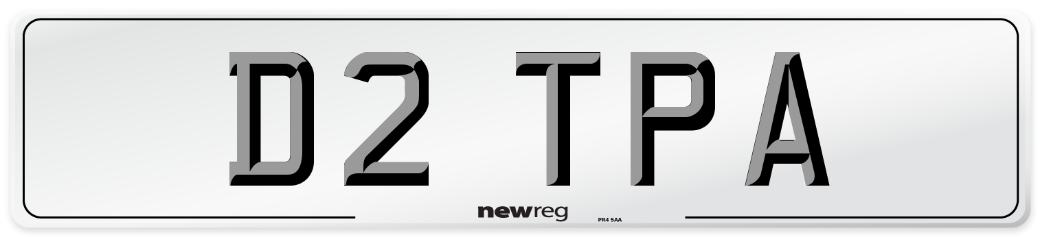 D2 TPA Number Plate from New Reg